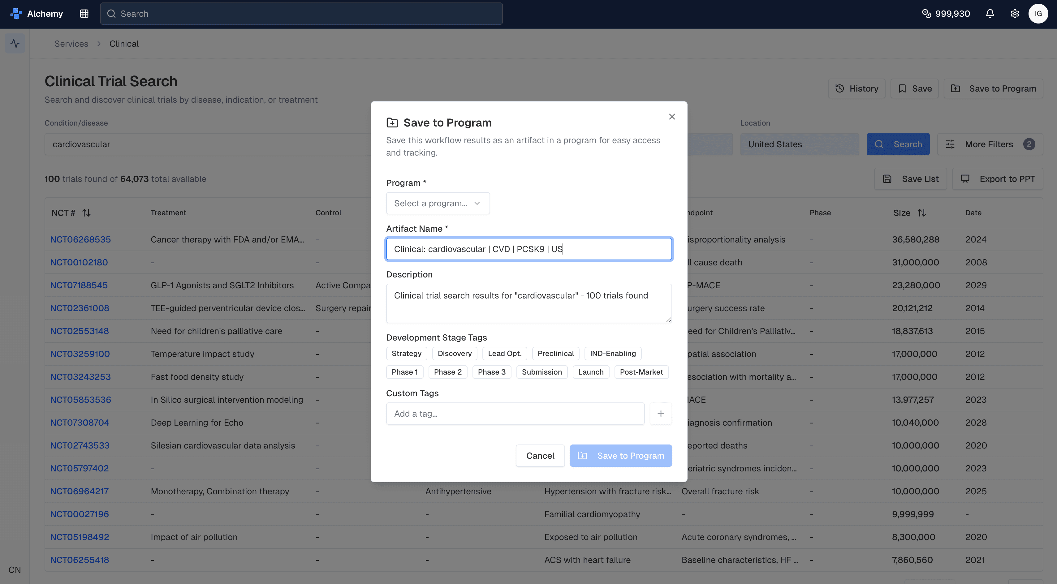 Search history and saved searches